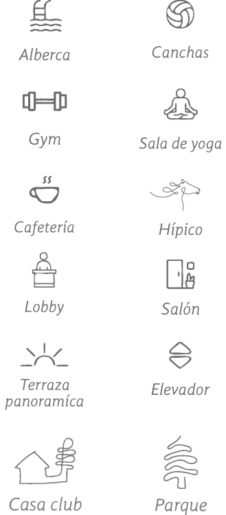 Iconos Amenidades Equiah