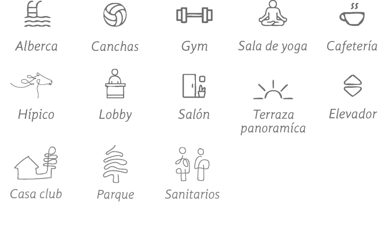 Iconos Amenidades Equiah